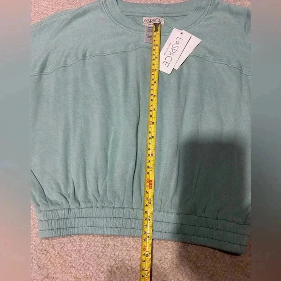 L*Space Day Tripper Pullover Pool NWT cropped lightweight sweatshirt. Size Small - Picture 9 of 11